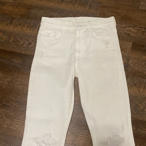 MOTHER INSIDER CROP STEP FRAY CRACKED SLIPPER HI RISE BOOTCUT ANKLE KICK FLARE - Picture 6 of 12